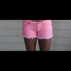 ROXY pink denim shorts